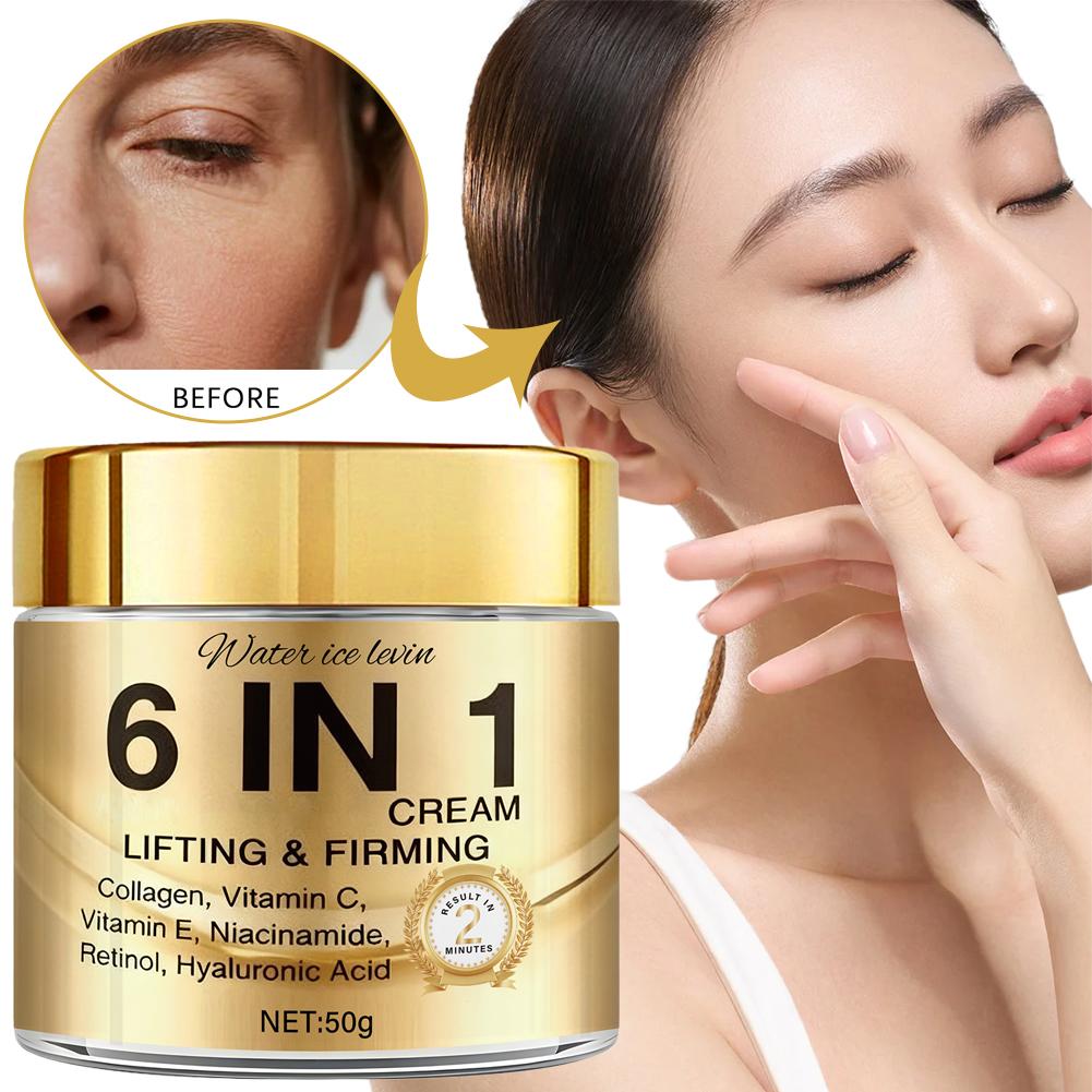 6 IN 1 Collagen Face Cream Lif - Skincare Vitamin C reseña y precio