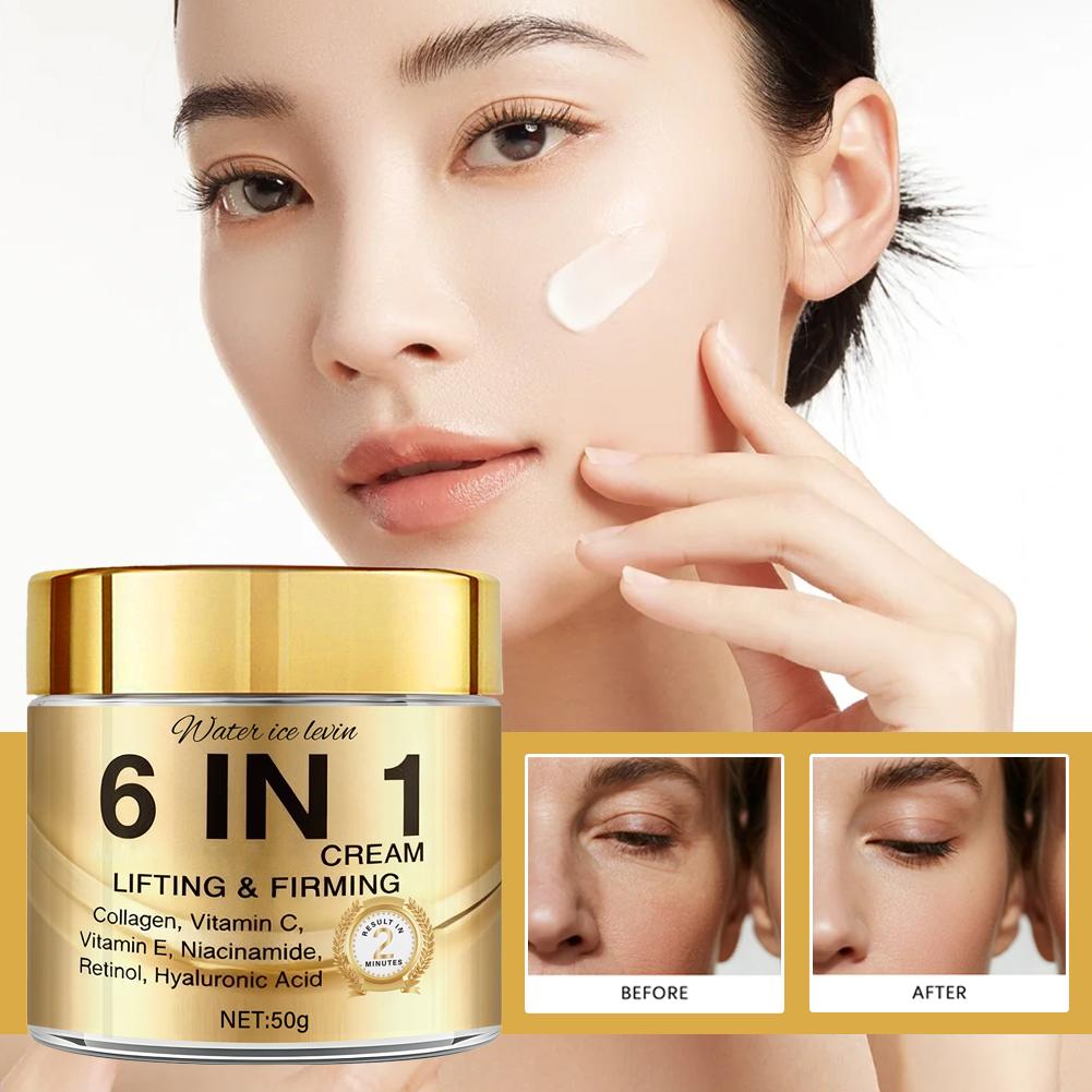6 IN 1 Collagen Face Cream Lif - Skincare Vitamin C reseña y precio
