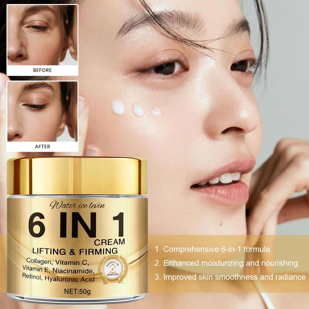 6 IN 1 Collagen Face Cream Lif - Skincare Vitamin C reseña y precio