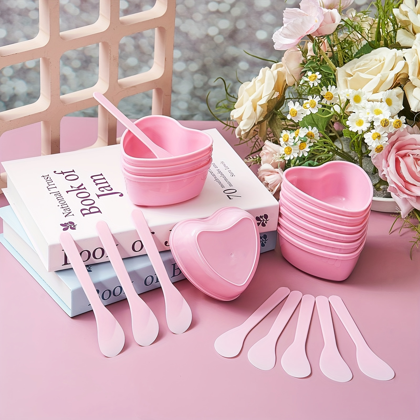 6-piece Pink Heart Shaped Faci - Skincare Indonesia reseña y precio
