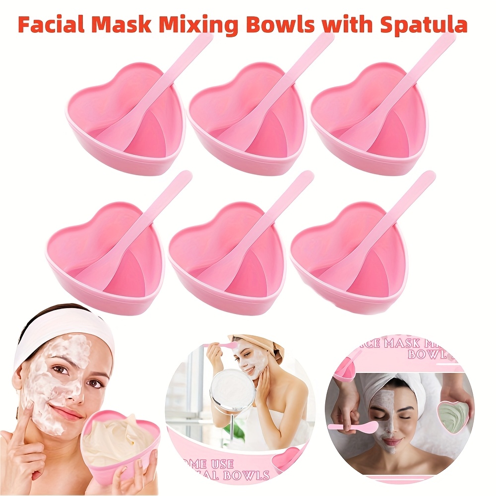 6-piece Pink Heart Shaped Faci - Skincare Indonesia reseña y precio