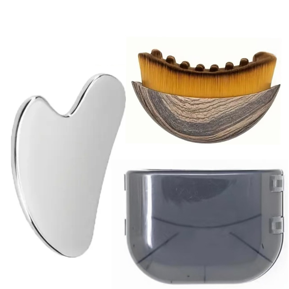 2Pcs Stainless Steel Gua Sha T - Skincare Indonesia reseña y precio