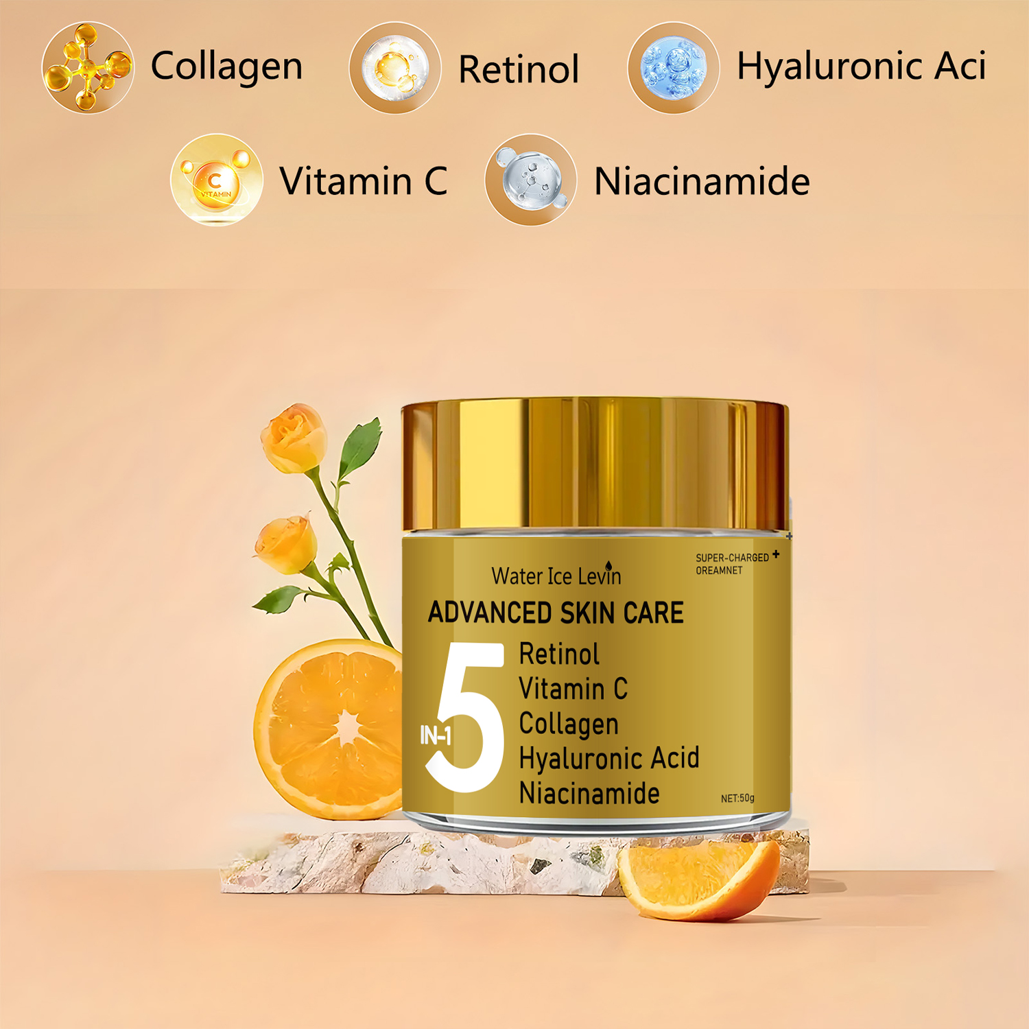 5-in-1 Facial Moisturizing Cre - Skincare Vitamin C reseña y precio